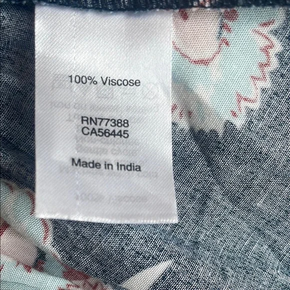 J. Crew Navy Floral Faux Wrap Ruffle Dress Size 8 - Picture 6 of 7